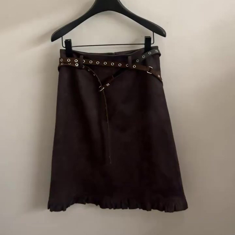 欧货高端定制咖色毛呢大码半身裙女2025冬季新款加厚木耳边A字裙,女装/女士精品,大码半身裙,淘宝优惠券,粉丝福利购,淘宝优惠卷