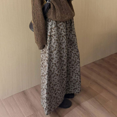 欧货高端定制碎花大码阔腿裤女