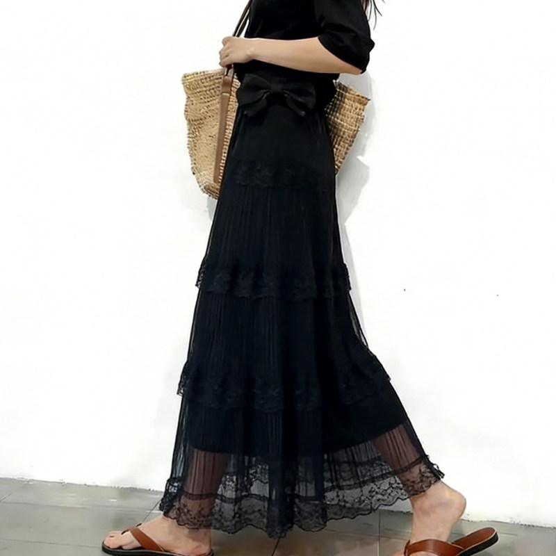 欧货高端定制黑色网纱大码半身裙女2026早春新款蕾丝拼接蛋糕裙子,女装/女士精品,大码半身裙,淘宝优惠券,粉丝福利购,淘宝优惠卷