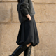 欧货高端定制黑色毛呢大码 半身裙女2026早春新款 减龄百搭花苞裙子