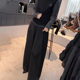 裤 欧货高端定制黑色大码 新款 加厚休闲松弛感西装 阔腿裤 女2025冬季