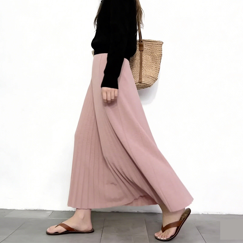 欧货高端定制浅粉色雪纺大码半身裙女2026早春新款优雅轻熟大摆裙,女装/女士精品,大码半身裙,淘宝优惠券,粉丝福利购,淘宝优惠卷