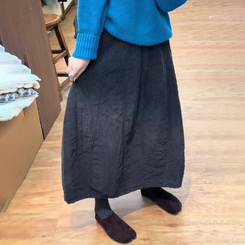 韩版高定黑色小众爆款大码花苞裙女2025秋冬新款街头休闲风半身裙,女装/女士精品,大码半身裙,淘宝优惠券,粉丝福利购,淘宝优惠卷