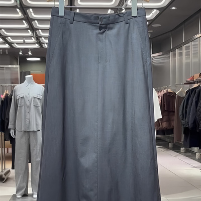 欧货正品高级时尚灰色西装半身裙