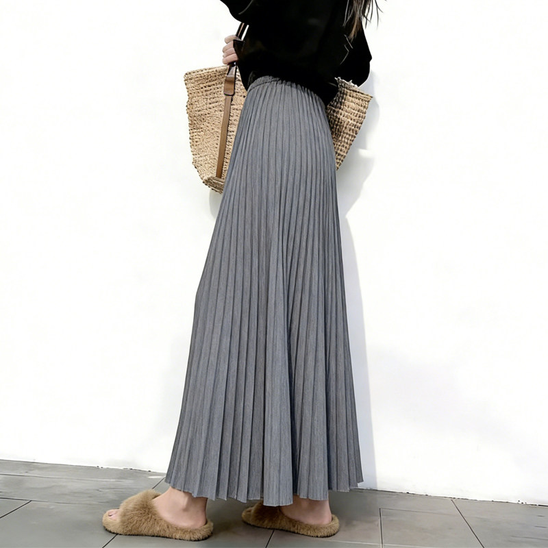 欧货高端定制灰色毛呢大码半身裙女2026早春新款百搭轻熟风琴裙子,女装/女士精品,大码半身裙,淘宝优惠券,粉丝福利购,淘宝优惠卷