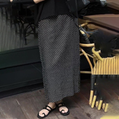 欧货高端定制黑色波点大码 半身裙女2026春夏新款 浪漫温柔风A字裙