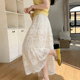 欧货高端定制米白色大码 半身裙女2026春夏新款 蕾丝边温柔蛋糕裙子