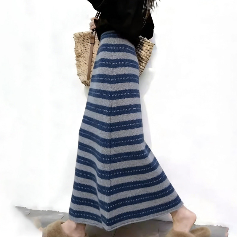 欧货高端定制灰蓝色毛呢大码半身裙女2025冬季新款加厚减龄A字裙,女装/女士精品,大码半身裙,淘宝优惠券,粉丝福利购,淘宝优惠卷