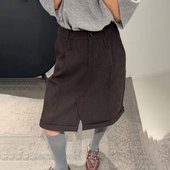 阔腿裙裤 女2026春季 新款 欧货高端定制咖色小众大码 加厚五分休闲裤