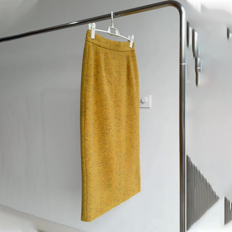欧货高端定制黄色毛呢大码半身裙女2025冬季新款加厚轻熟风A字裙,女装/女士精品,大码半身裙,淘宝优惠券,粉丝福利购,淘宝优惠卷