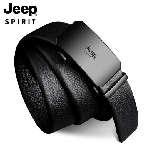 JEEP男士头层牛皮自动扣腰带