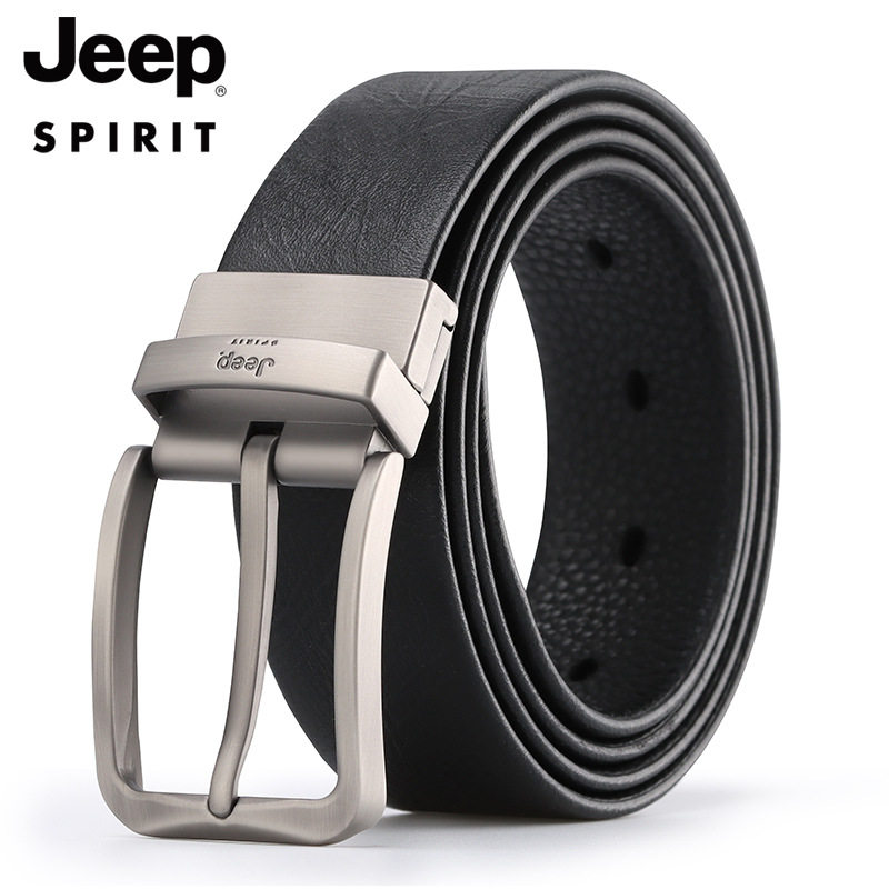 JEEP男士真皮针扣休闲腰带新款