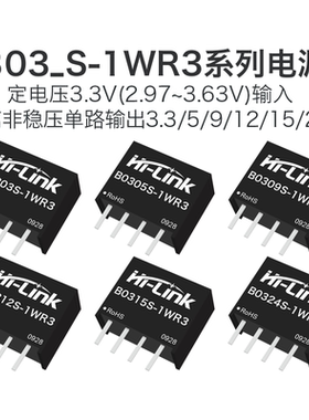 B0303S-1WR3  B0305/09/12/15/24S-1WR3 DC-DC直流电源隔离模块