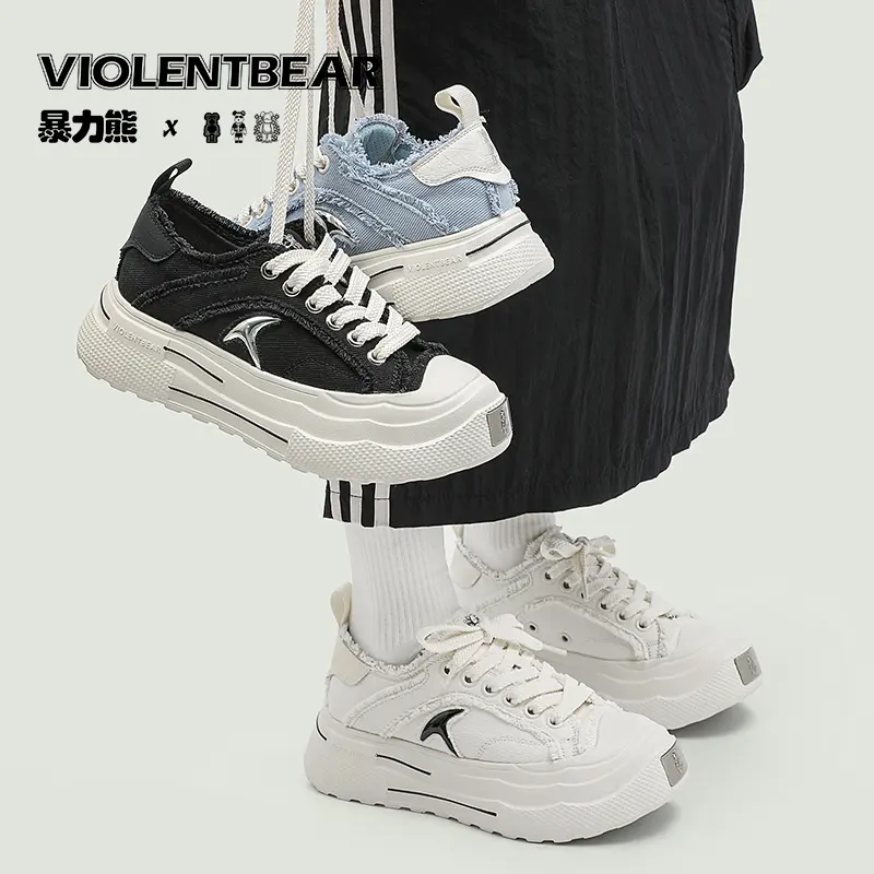 Violentbear/暴力熊夏季新款时尚休闲百搭潮流经典纯色帆布鞋女鞋