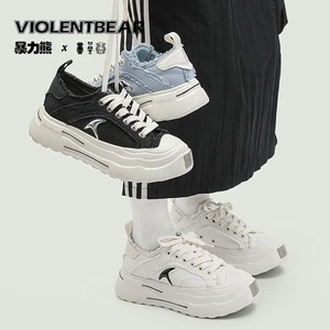Violentbear/暴力熊夏季新款时尚休闲百搭潮流经典纯色帆布鞋女鞋
