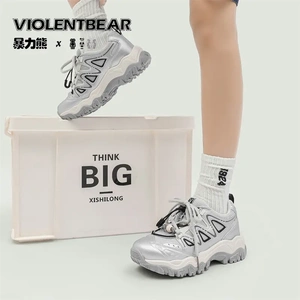 Violentbear/暴力熊2025夏季新款厚底舒适透气休闲鞋女鞋61-01