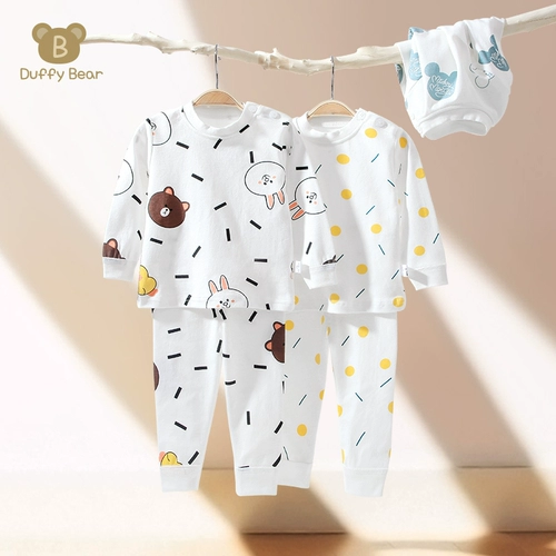 Детское термобелье, хлопковые штаны, осеннее нижнее белье для девочек, удерживающий тепло хлопковый комплект, пижама для мальчиков