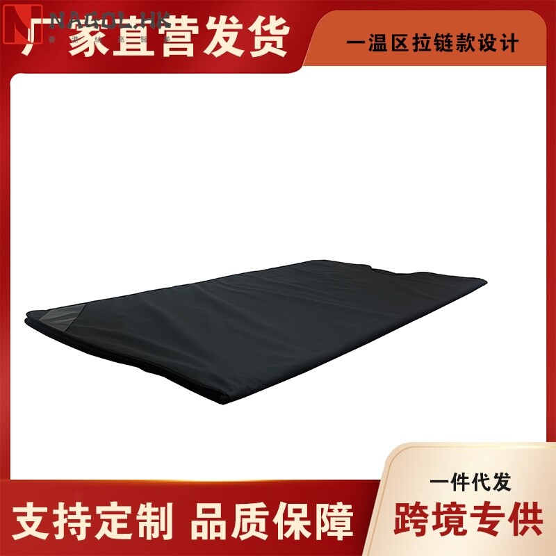 跨境电商黑色桑拿毯源头厂家拉链款远红外热敷出口欧美汗蒸发汗毯