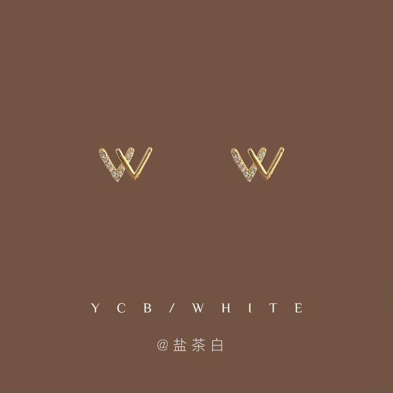 「双子」w字母个性耳饰~