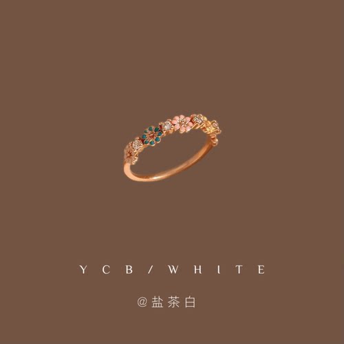 「昭和小樱花」小众气质戒指~