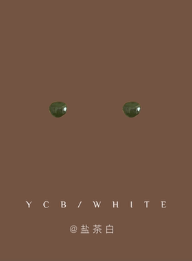 「绿野仙踪」睡觉不用摘的mini小巧绿色耳钉925纯银日常精致耳夹