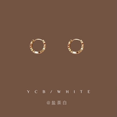 「双子岛」简约小巧mini光面耳圈小众设计感耳环日常精致个性 耳夹