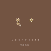 「星语星愿」睡觉不用摘 mini小巧花朵耳钉925纯银日常精致耳饰