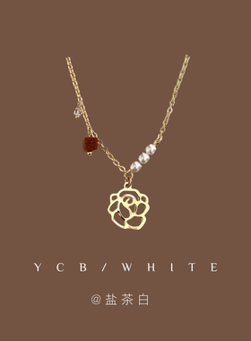 「西西里玫瑰」法式轻奢复古珍珠项链小众设计精致高级14k锁骨链