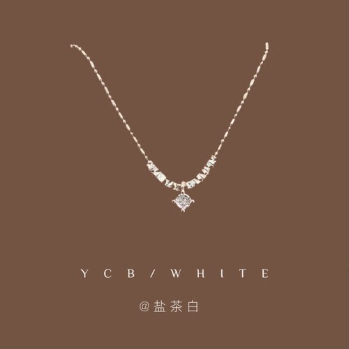 「灵动碎石」碎银子项链~