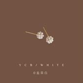 「烟花易冷」简约小巧mini珍珠耳钉925纯银小众设计日常精致耳环