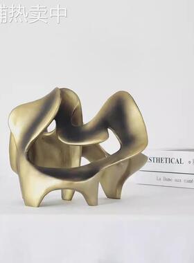 轻奢现代抽象几何艺术高级感装饰客厅酒柜桌面卧室样板间树脂摆件