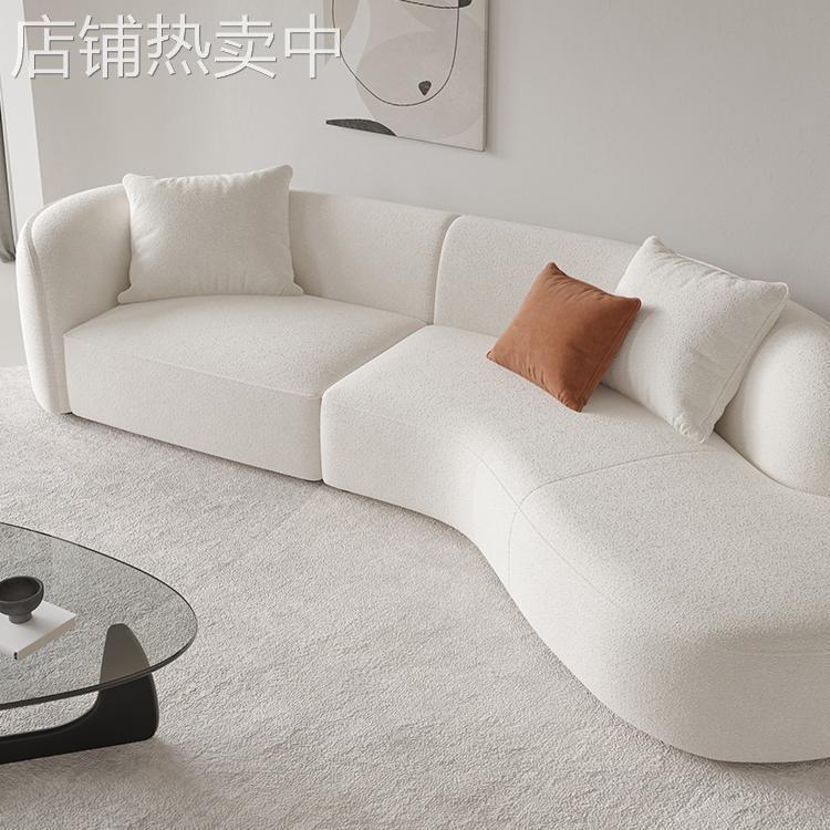 布艺沙发北欧轻奢家用客厅小户型美容院休息会客设计师款多人沙发