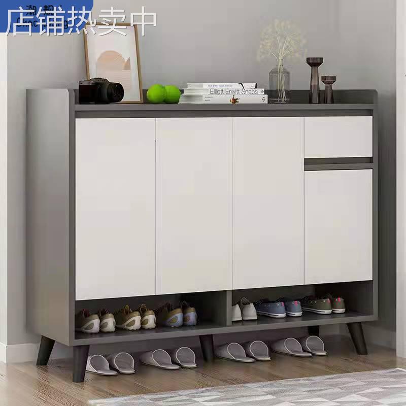豪华鞋柜【带抽屉】多功能收纳玄关仿实木柜子门口鞋架子出口品质