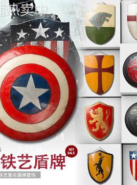 特价1:1美国队长盾牌 权力的游戏斯巴达铁艺道具壁饰墙面装饰