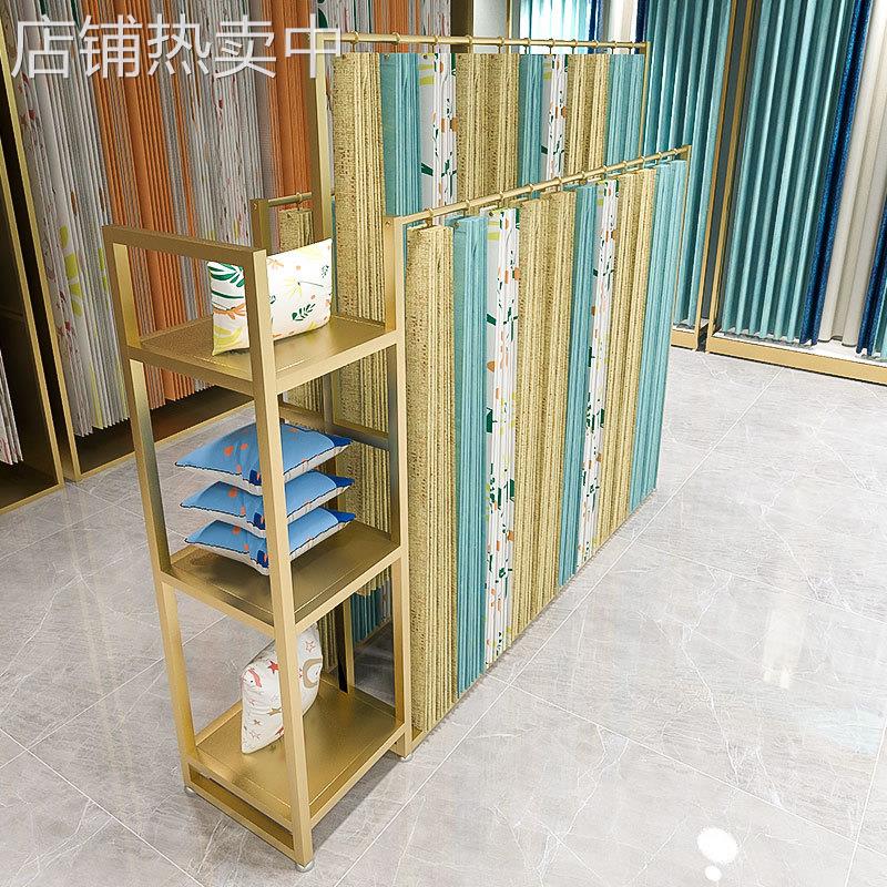 新款窗帘吊卡样本展架家纺布艺抱枕样品架窗帘店组合展厅落地衣架