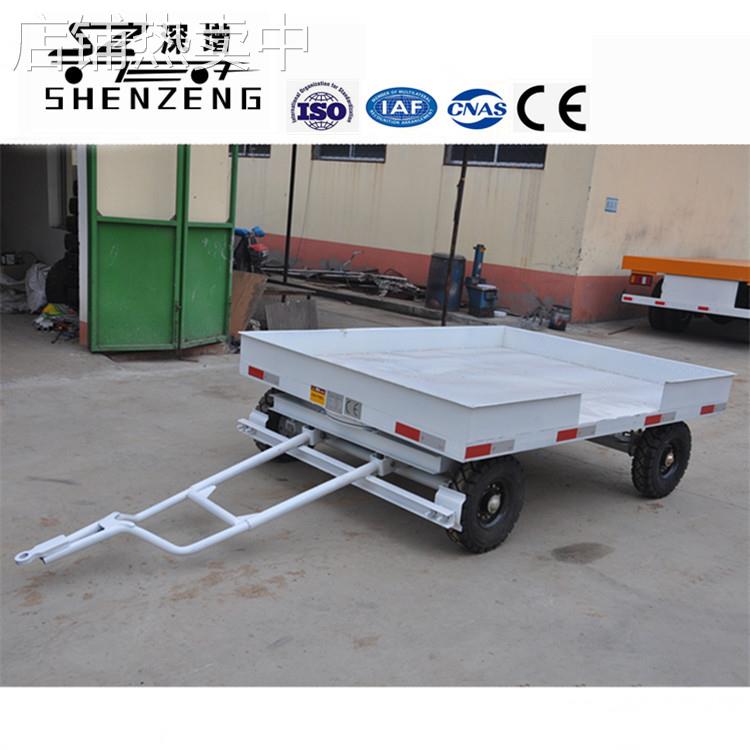 1吨平板围栏平板工具车小型周转平板车1T牵引平板拖车