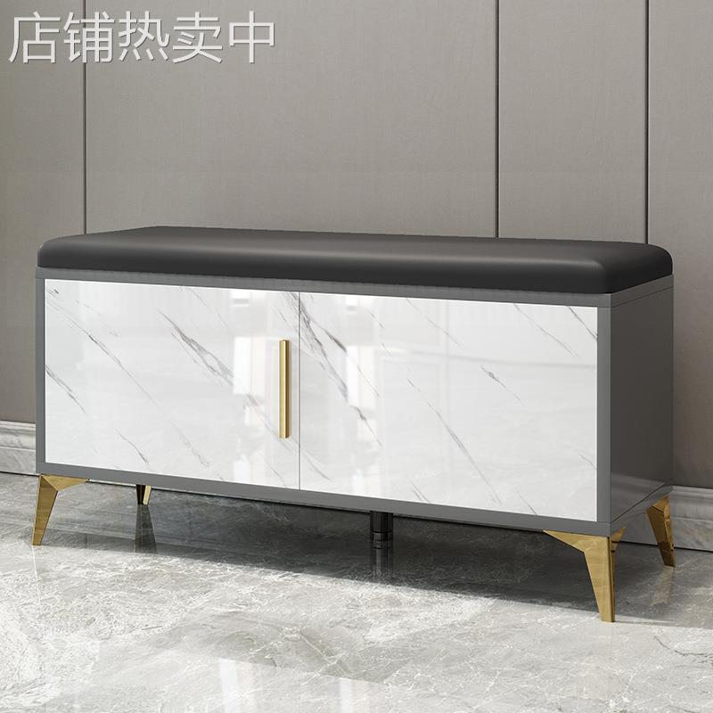 轻奢换鞋凳家用门口可坐穿鞋凳进门凳鞋柜坐凳一体长条凳入户座柜
