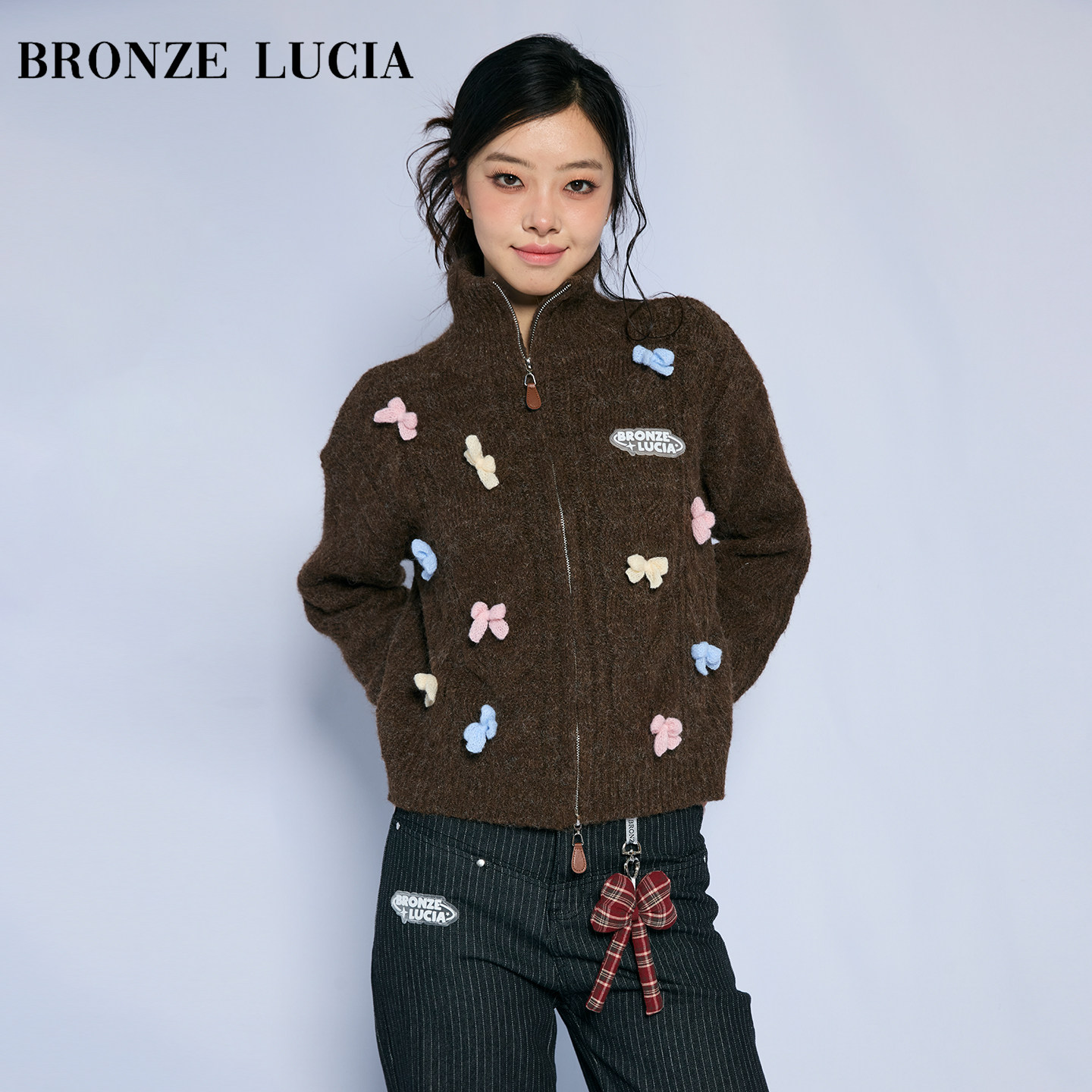 Bronze Lucia可可糖霜蝴蝶结毛衣开衫原创设计感少女针织开衫外套,女装/女士精品,毛针织衫,淘宝优惠券,粉丝福利购,淘宝优惠卷