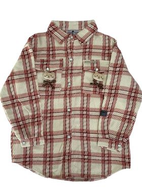 Bronze Lucia红格纹磨毛喵衬衫