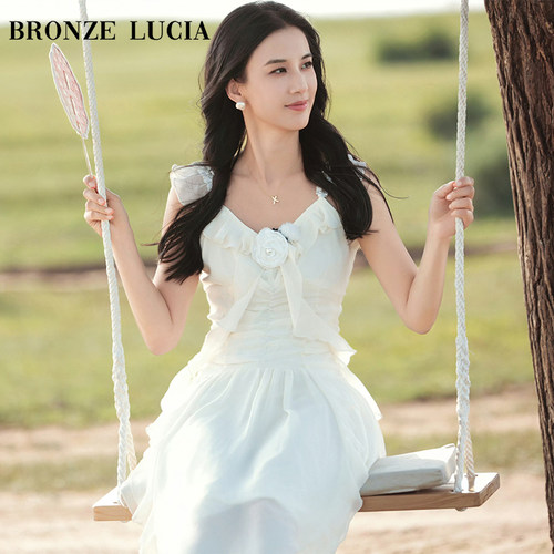 【黄圣依同款】Bronze Lucia 再见爱人4综艺明星同款连衣裙吊带裙