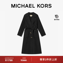 MICHAEL KORS MK 女士羊毛中长款双面呢大衣外套 含腰带