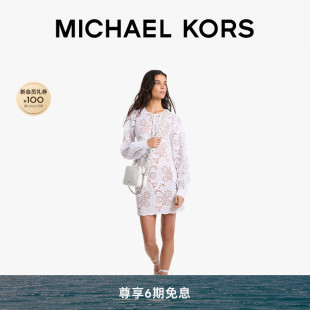 【夏季酬宾】MICHAEL KORS MK 女士长袖花卉刺绣蕾丝连衣裙