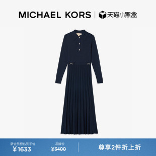 女士中长款 领修身 连衣裙 Polo KORS MICHAEL 春夏新品 长袖