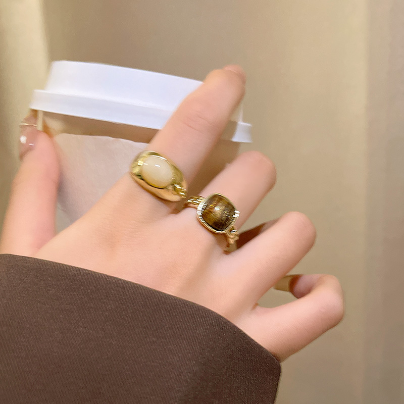 那片海复古开口戒指女