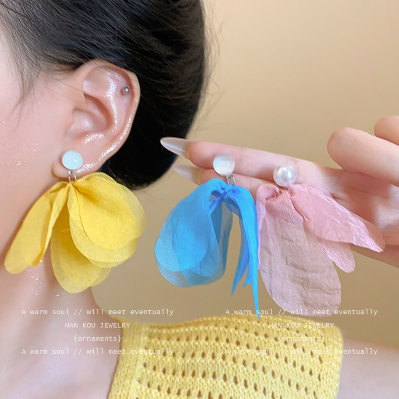 古力娜扎同款花朵耳环