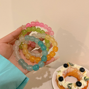 彩色手链女2023年新款学生盘玩手串ins小众设计送闺蜜盘玩手环