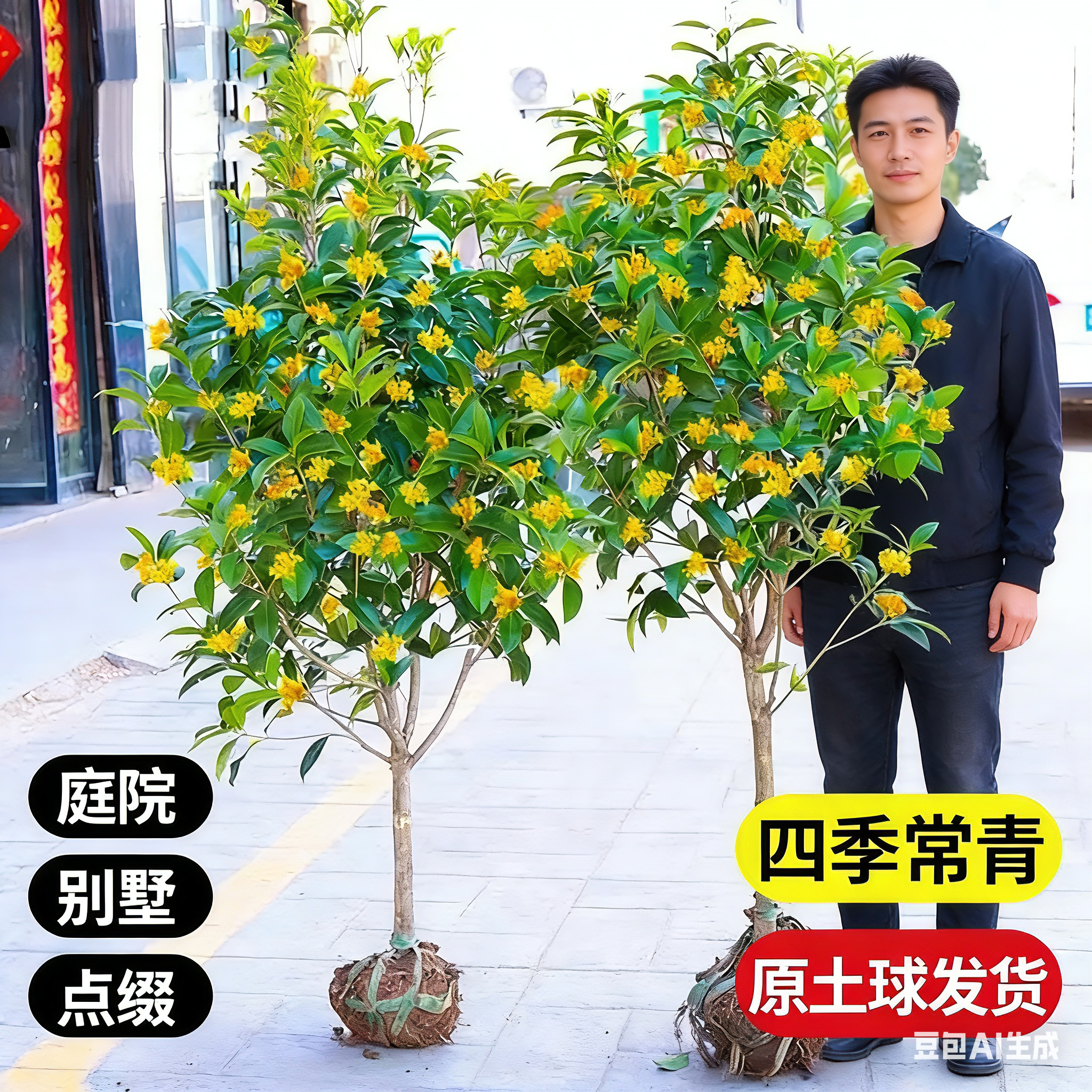 桂花树苗地栽大树八月金桂别墅庭院浓香型盆栽名贵花卉四季桂丹桂