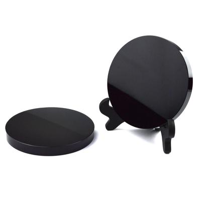 黑曜石无事圆盘风水盘摆件家居客厅对门家居客厅办公打磨桌面摆件