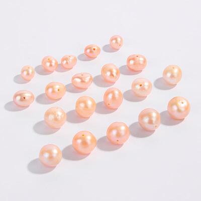 亚马逊天然淡水珍珠米珠手串项链配件半成品有孔珍珠隔珠圆珠