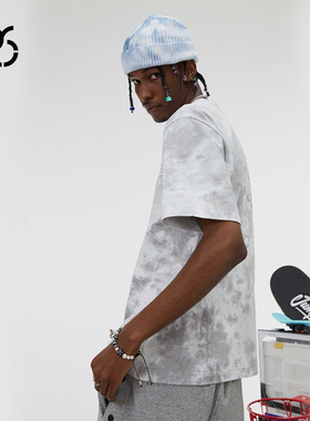 【99任选三件】wcc怪兽水油画印花T恤短袖tee白色潮牌宽松校园潮